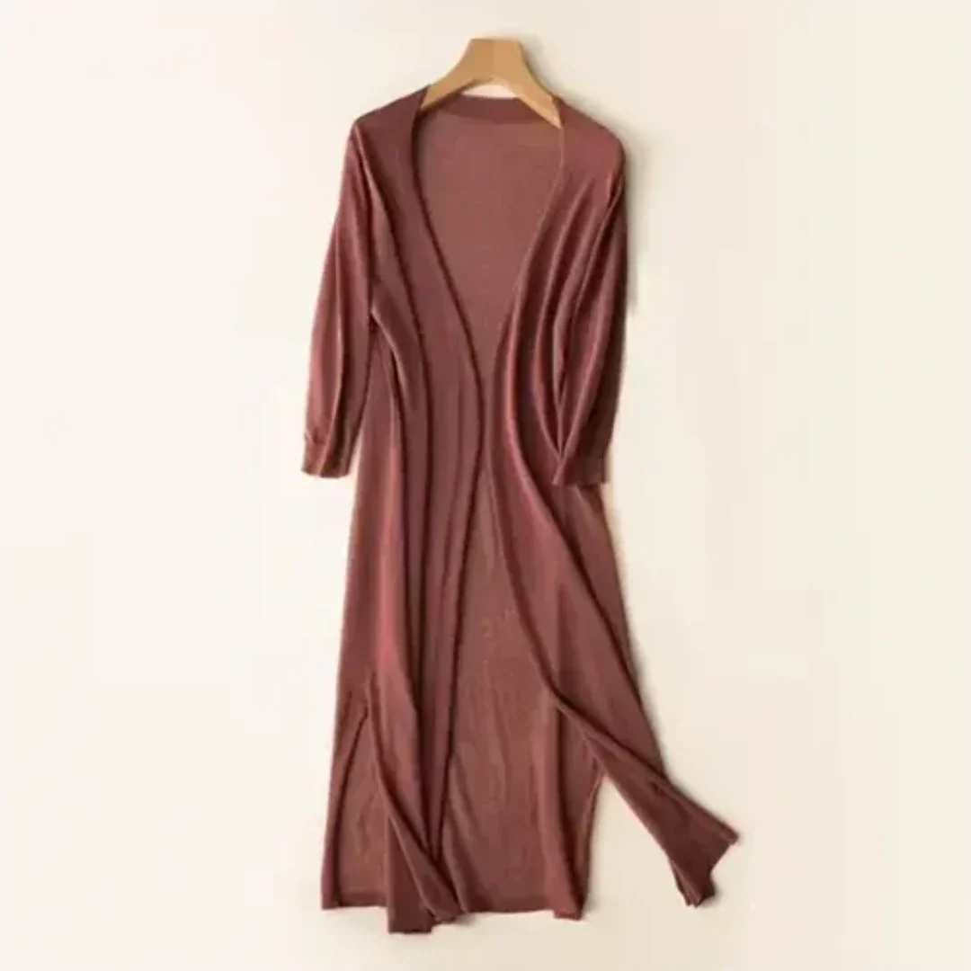 Elegante lange Strickjacke für Frauen