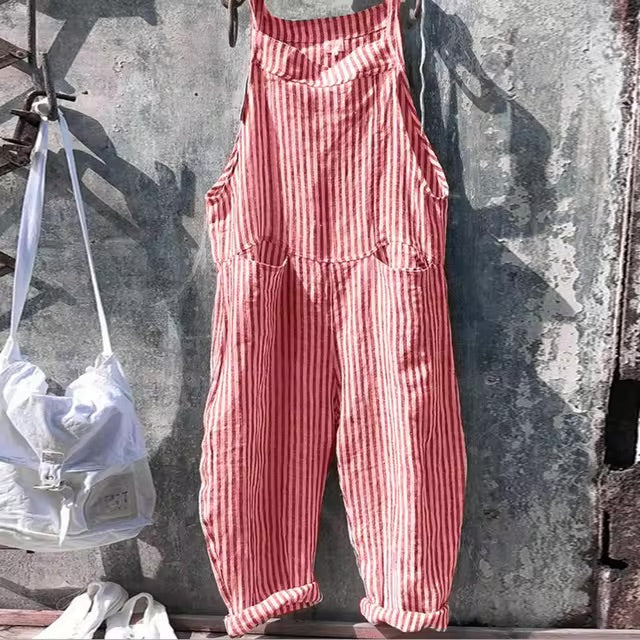 Inka - Gestreifter eleganter Jumpsuit