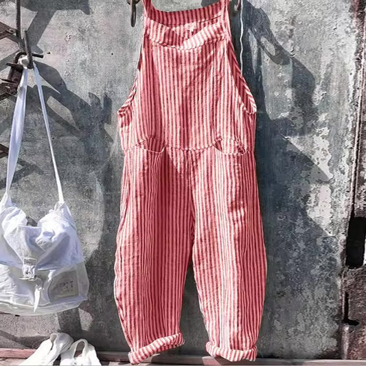 Inka - Gestreifter eleganter Jumpsuit