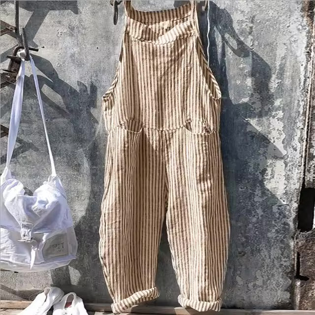 Inka - Gestreifter eleganter Jumpsuit