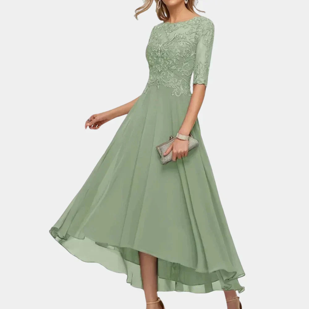 Elegantes Damenkleid aus Chiffon in Knielänge