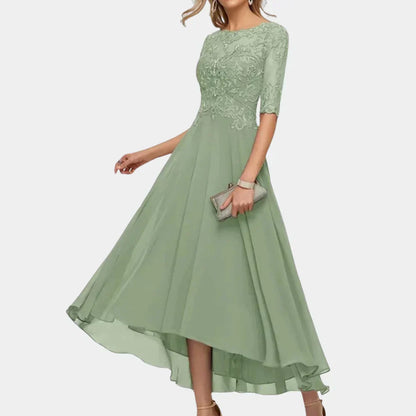 Elegantes Damenkleid aus Chiffon in Knielänge
