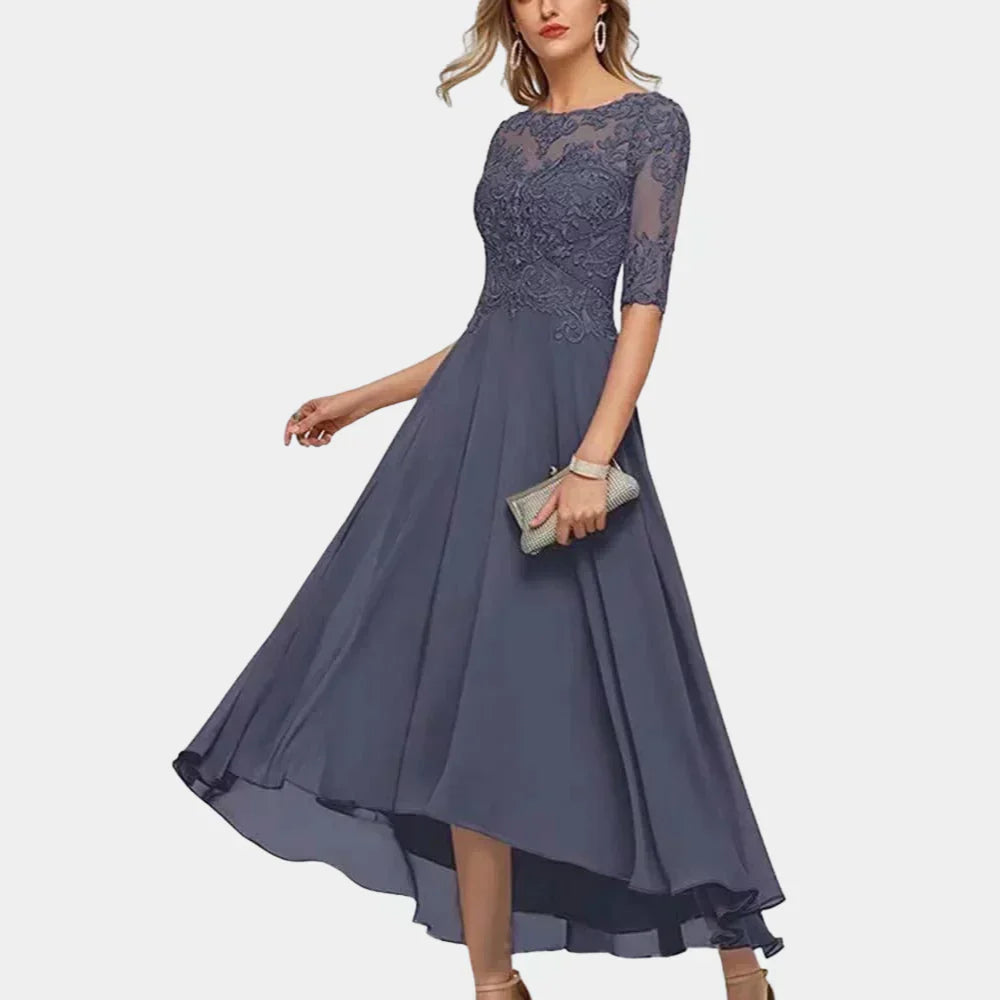 Elegantes Damenkleid aus Chiffon in Knielänge