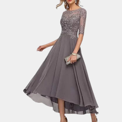 Elegantes Damenkleid aus Chiffon in Knielänge