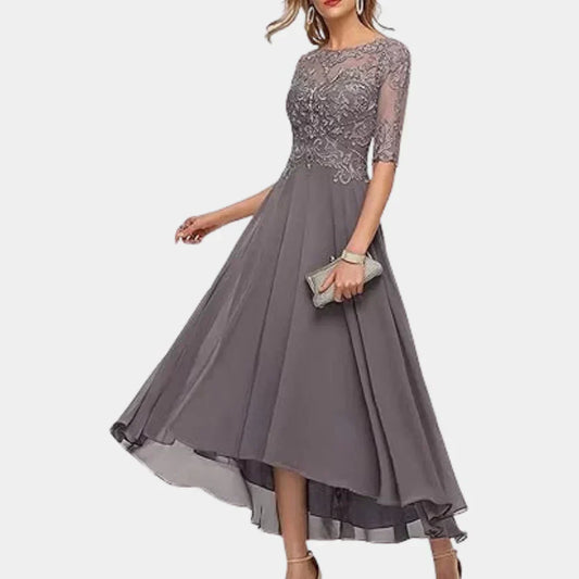 Elegantes Damenkleid aus Chiffon in Knielänge