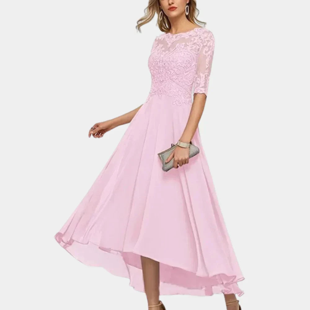 Elegantes Damenkleid aus Chiffon in Knielänge