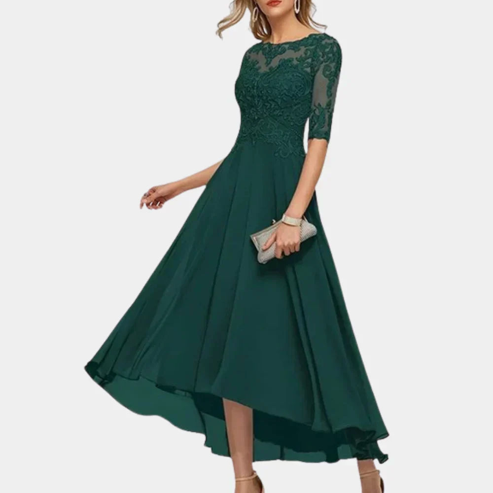Elegantes Damenkleid aus Chiffon in Knielänge