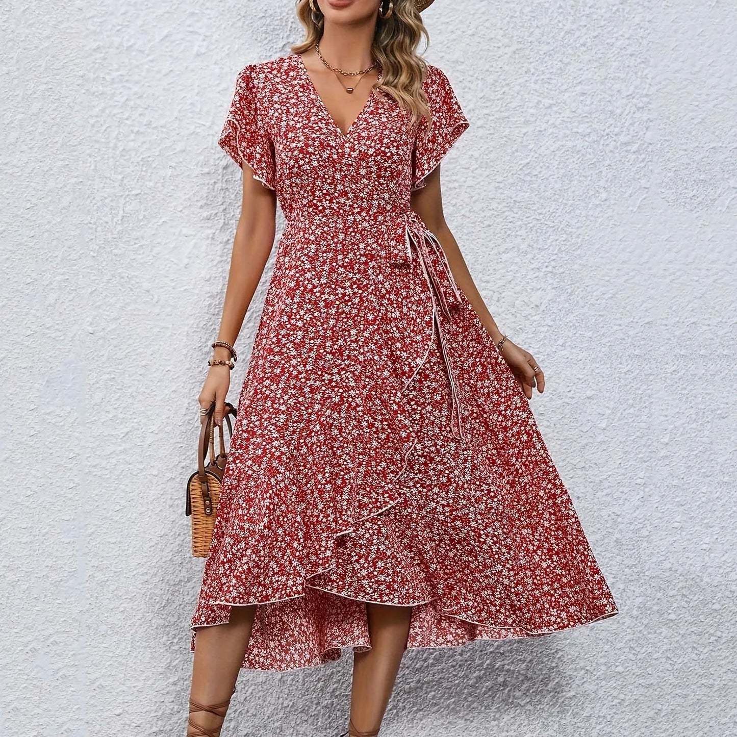 Isabel - Vintage Strandkleid mit Blumendruck