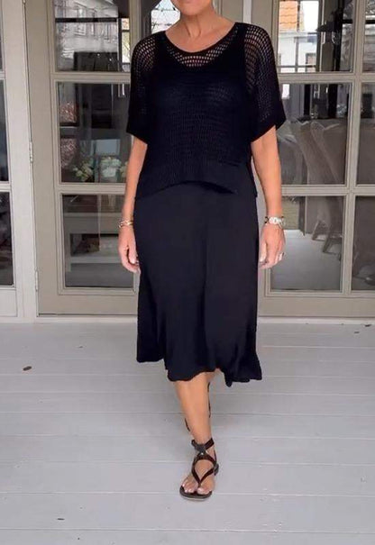 Ivey - Legeres Kleid mit Trägern und ausgehöhltem Oberteil, zweiteiliges Set