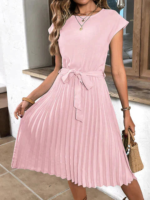 Constance - Kurzärmeliges Sommerkleid mit Falten