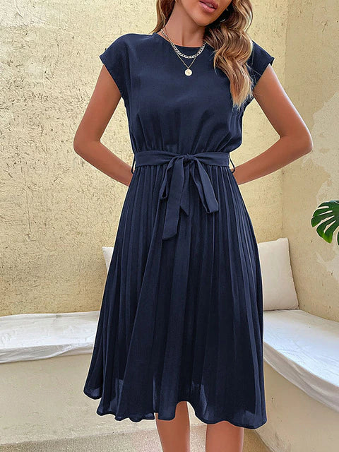 Constance - Kurzärmeliges Sommerkleid mit Falten