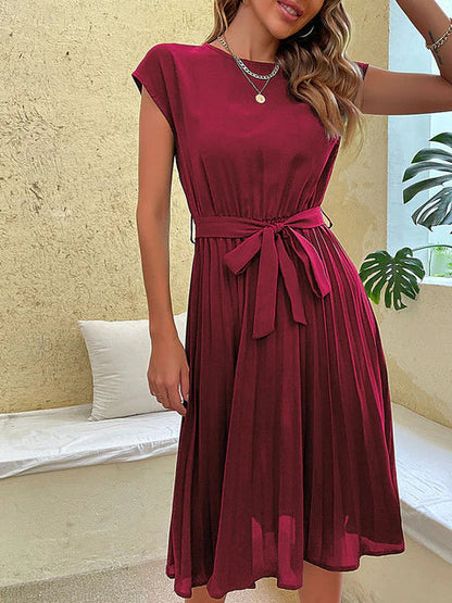 Constance - Kurzärmeliges Sommerkleid mit Falten