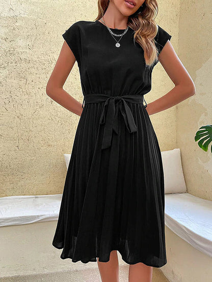 Constance - Kurzärmeliges Sommerkleid mit Falten