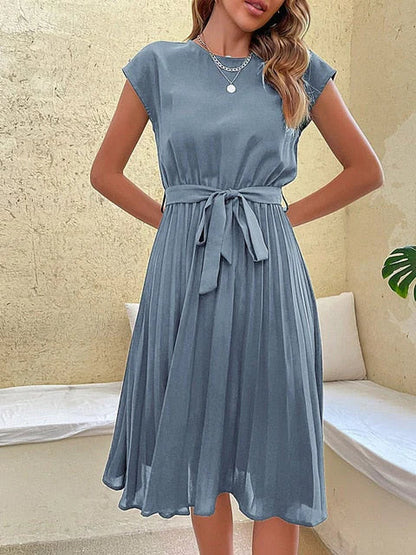 Constance - Kurzärmeliges Sommerkleid mit Falten