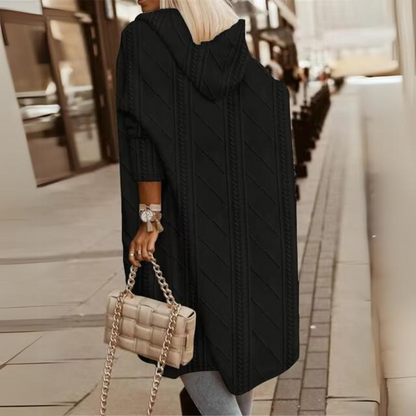 Janka - Elegante lange Kapuzenjacke