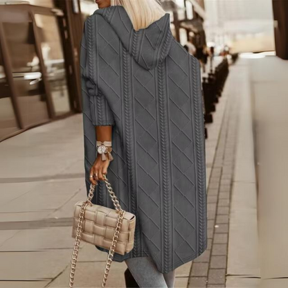 Janka - Elegante lange Kapuzenjacke