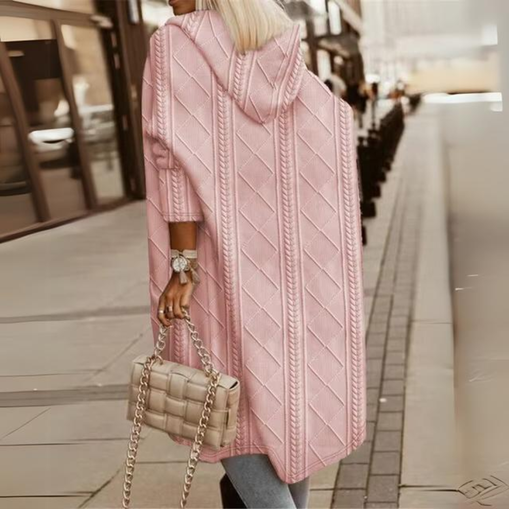 Janka - Elegante lange Kapuzenjacke