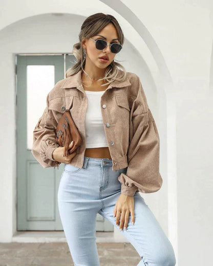 Hanna - Lässige Jacke aus Kordsamt in Kurzform