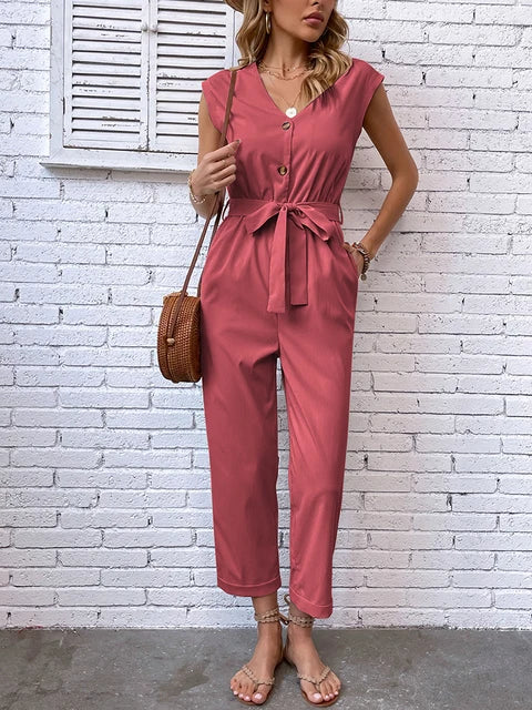 Valerie - Lässiger Jumpsuit mit kurzen Ärmeln