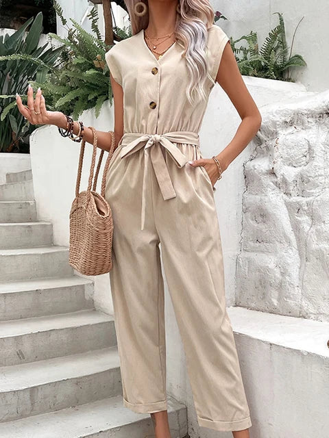 Valerie - Lässiger Jumpsuit mit kurzen Ärmeln