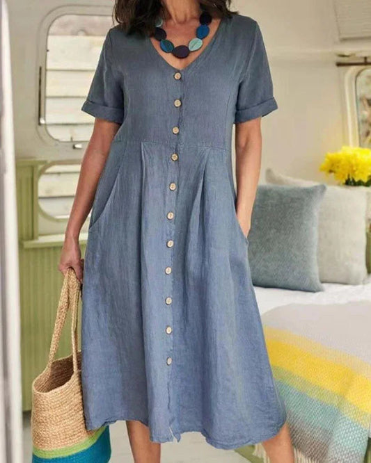 Joana Elegance - ein mühelos elegantes Leinenkleid