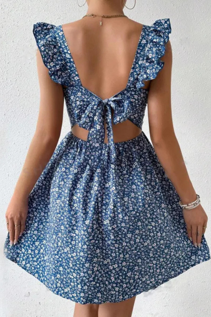 Junia | Sommer Ärmelloses Kleid mit gerafftem Halsausschnitt