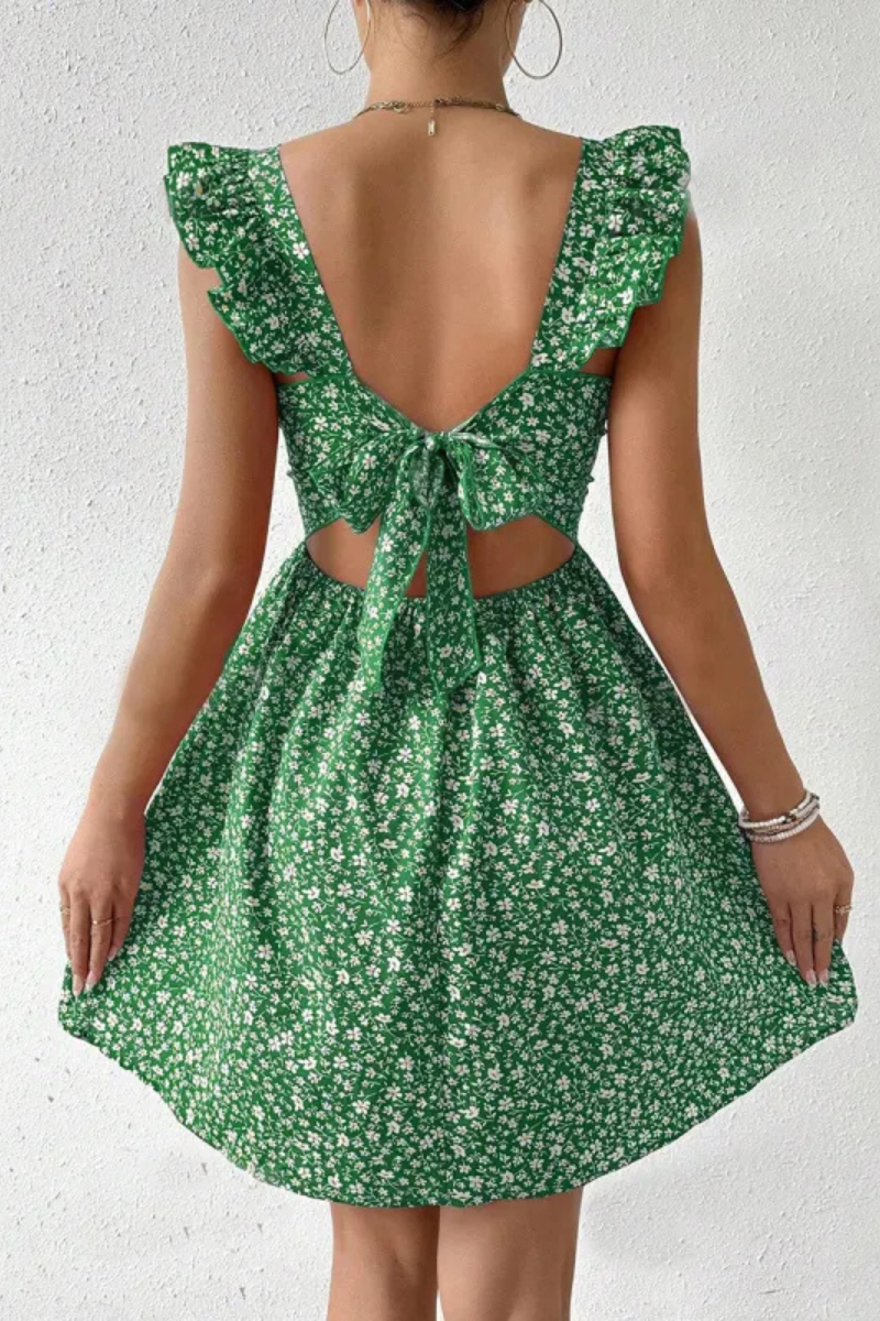 Junia | Sommer Ärmelloses Kleid mit gerafftem Halsausschnitt