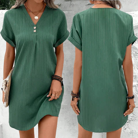 Jasmijn - Kleid mit V-Ausschnitt