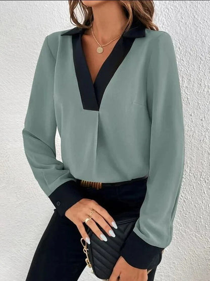Samira Bluse | Damen Langarm Business Bluse