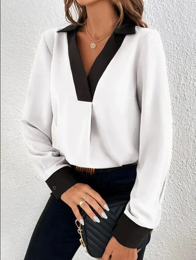 Samira Bluse | Damen Langarm Business Bluse