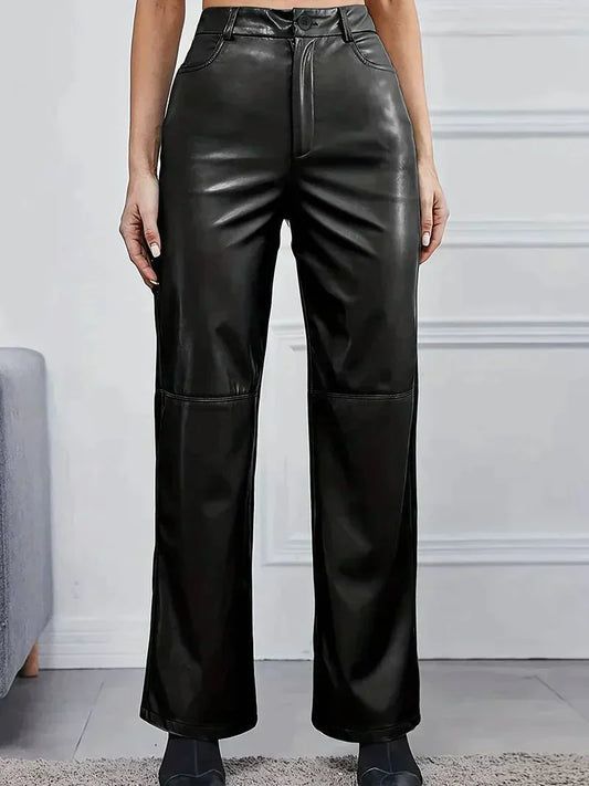 Kaye - Lederhose mit hoher Taille