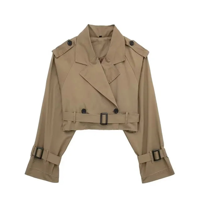 Reina - Lässiger kurzer schicker Trenchcoat