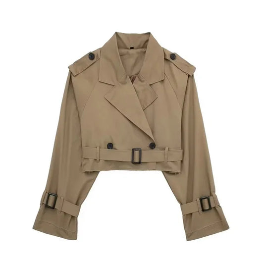 Reina - Lässiger kurzer schicker Trenchcoat