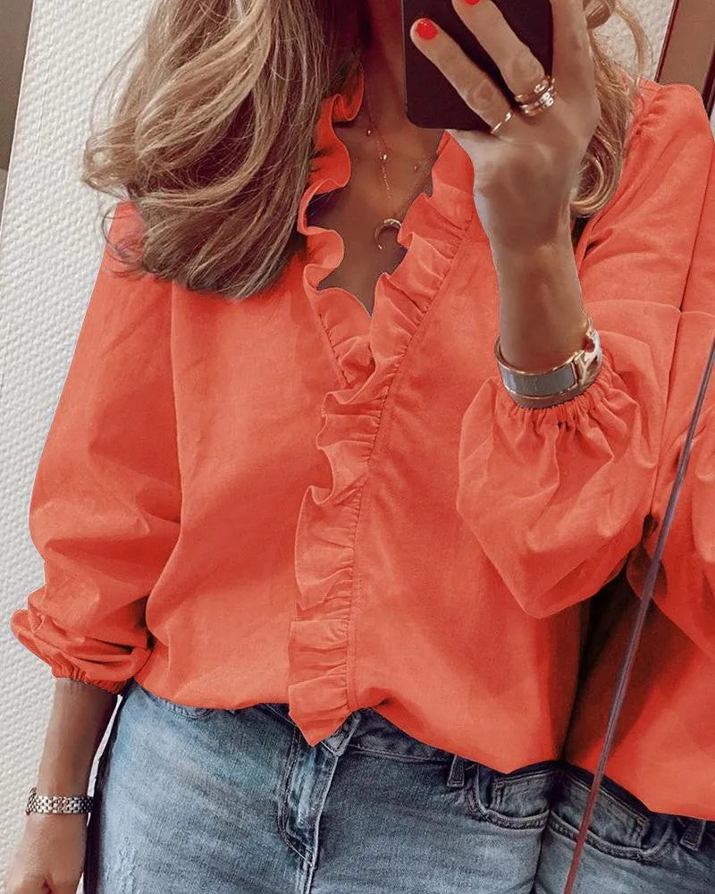 Elegante Bluse - raffiniert - Baumwolle mit Spitzenakzenten - perfekt für festliche Anlässe
