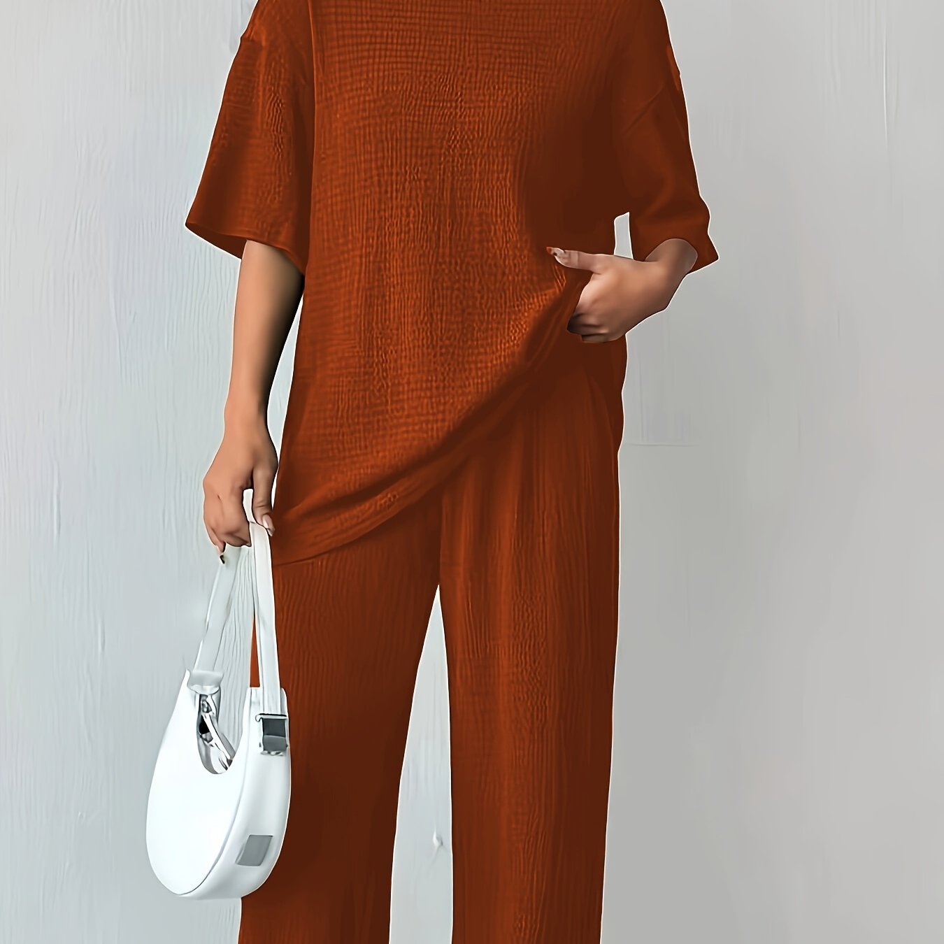 Baumwoll-Polyester-Set - Kurzarm-T-Shirt & weicher Stoff