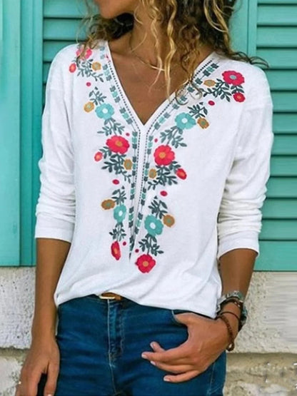 T-Shirt aus Baumwoll-Polyester-Gemisch - Bedruckte Details und lockere Passform