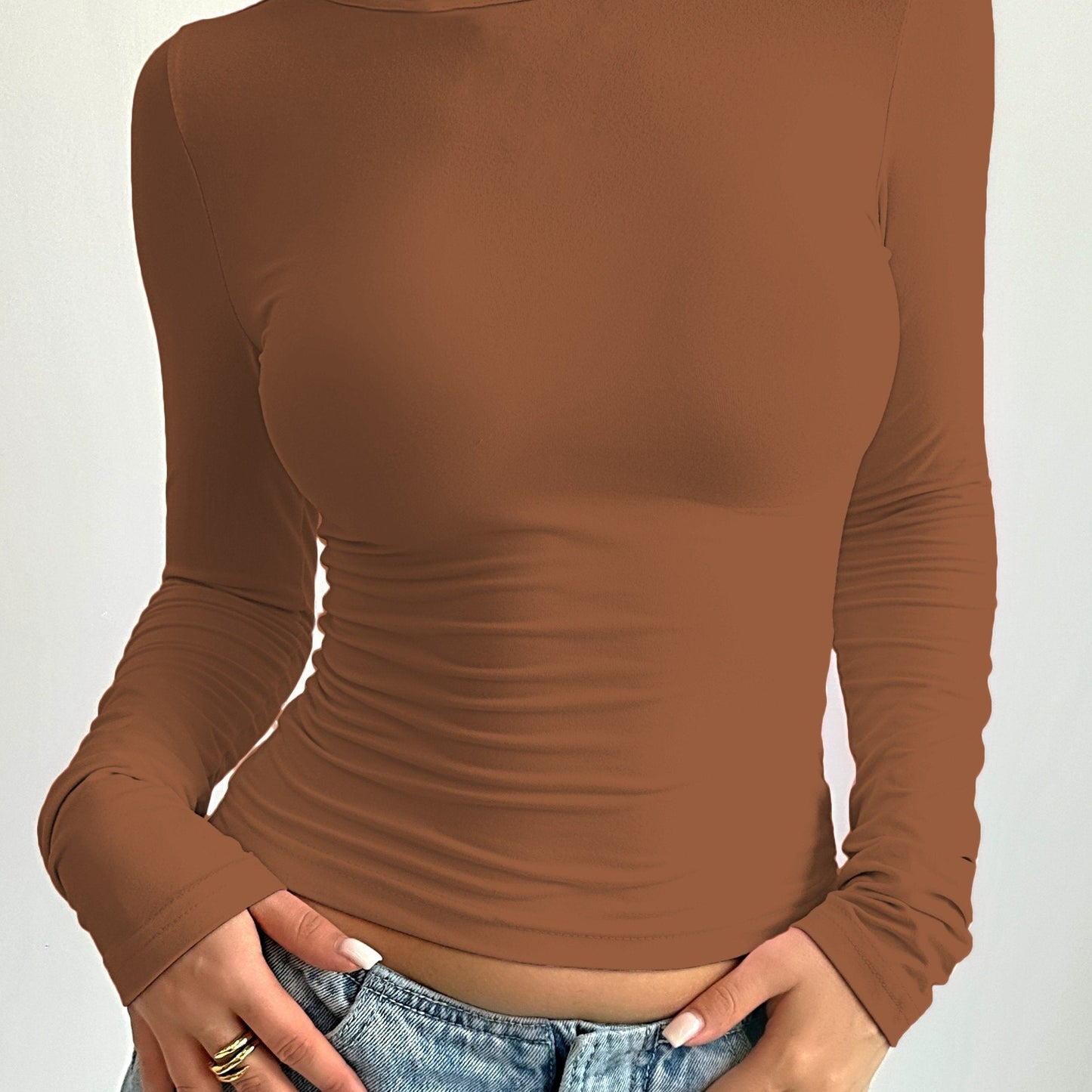 T-Shirt aus Baumwollmischung - Rundhalsausschnitt und flexible Form