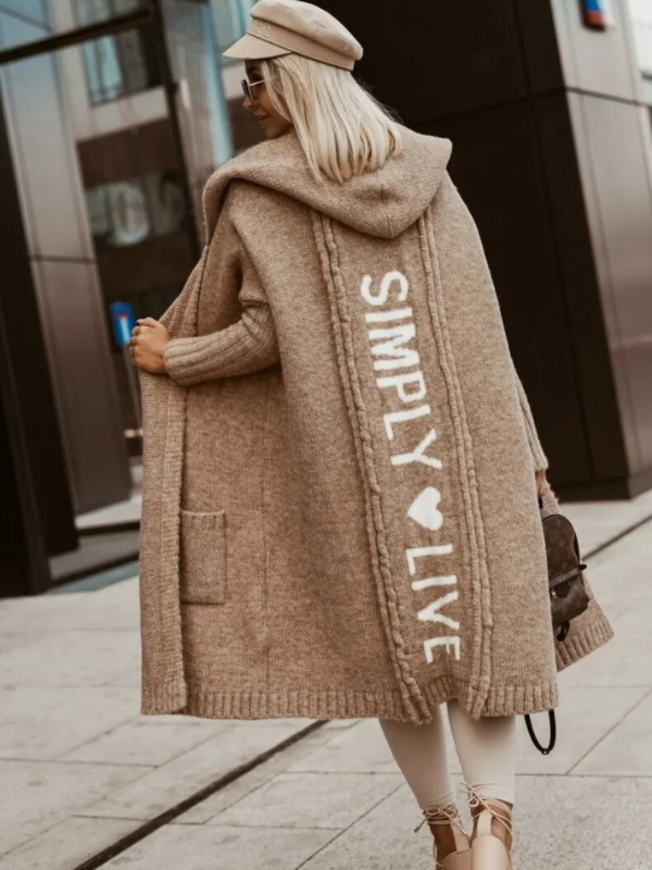 Paige Strickjacke mit langer Kapuze | Weich & Warm