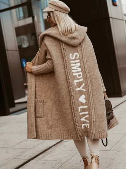 Paige Strickjacke mit langer Kapuze | Weich & Warm