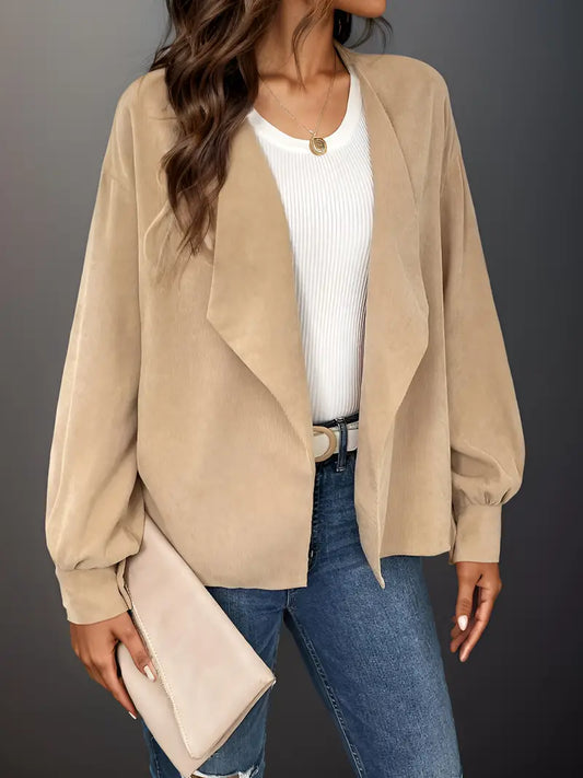 Elegante Jacke mit langen Ärmeln und Reverskragen