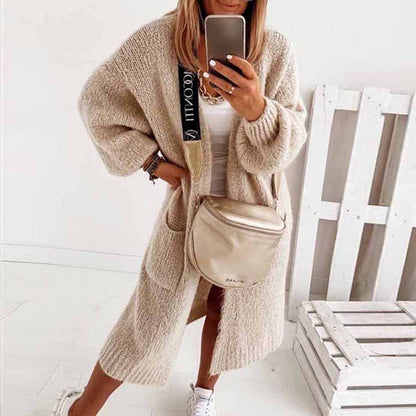 Lange Strickjacke für Frauen
