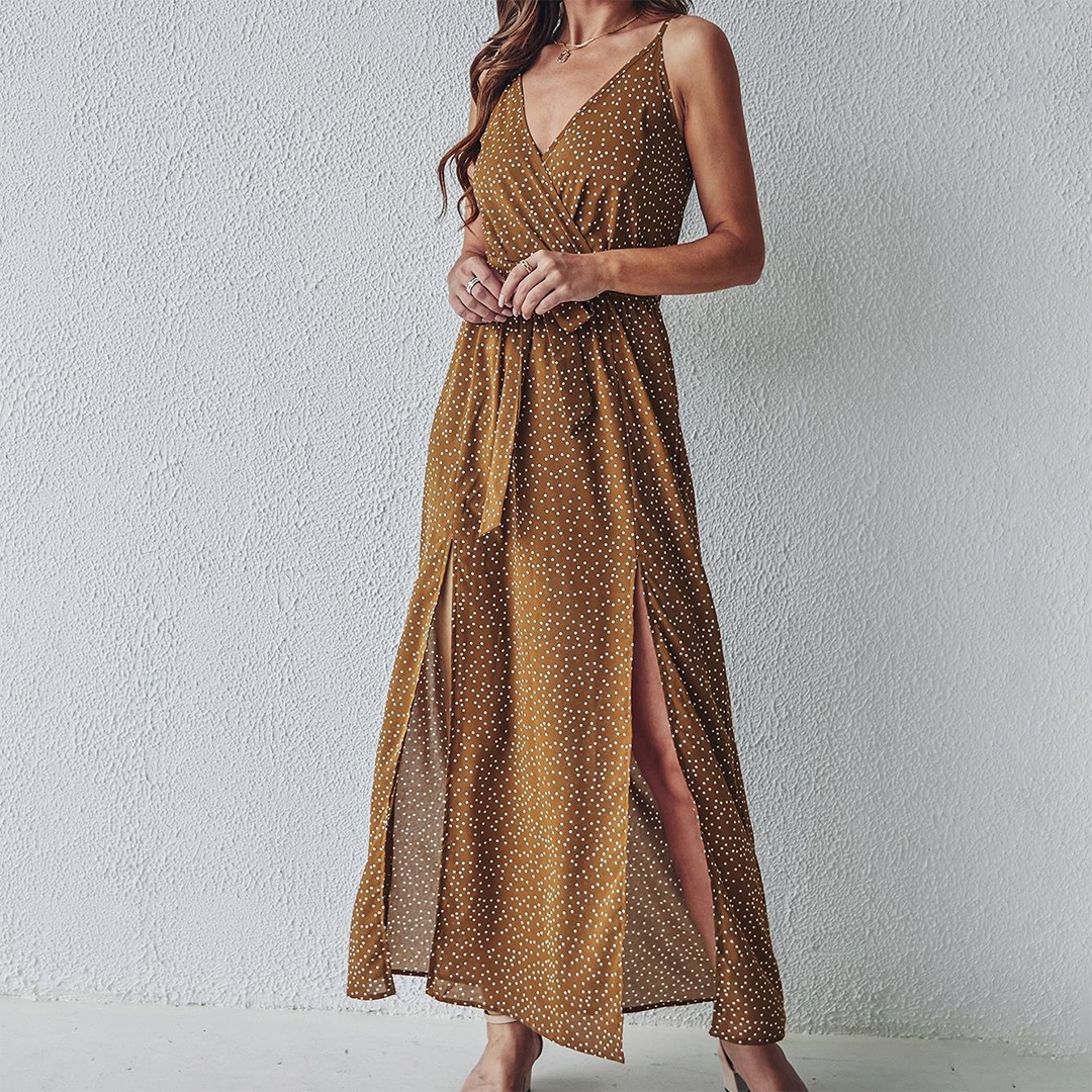 Helles Maxikleid für Frauen