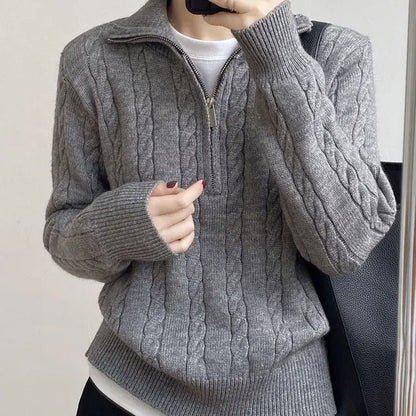 Mica - Halblanger Strickpullover für Frauen