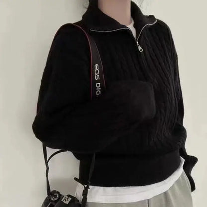Mica - Halblanger Strickpullover für Frauen