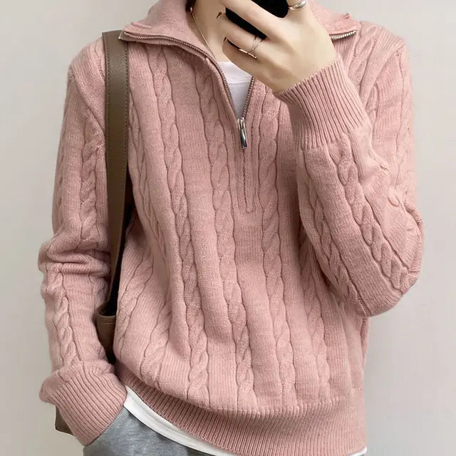Mica - Halblanger Strickpullover für Frauen