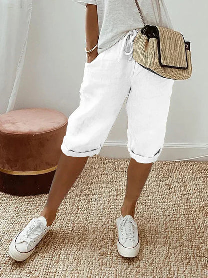 Adrina - Shorts, Damen, aus Baumwolle und Leinen