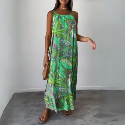 Kristel - Elegantes, ärmelloses Kleid mit Blumenmuster