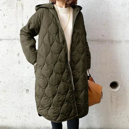 Danielle | Gemusterter Damenparka mit Kapuze – schick und bequem