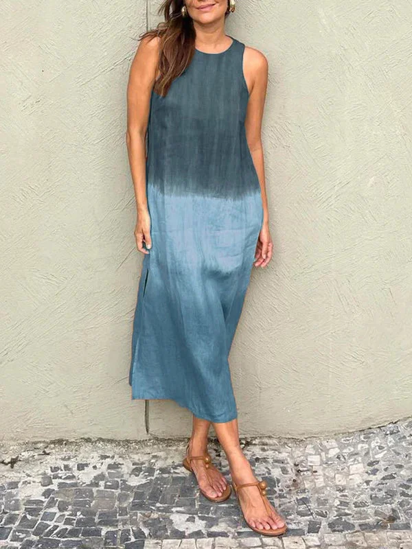 Kyline - Lässiges Maxikleid aus Baumwolle und Leinen