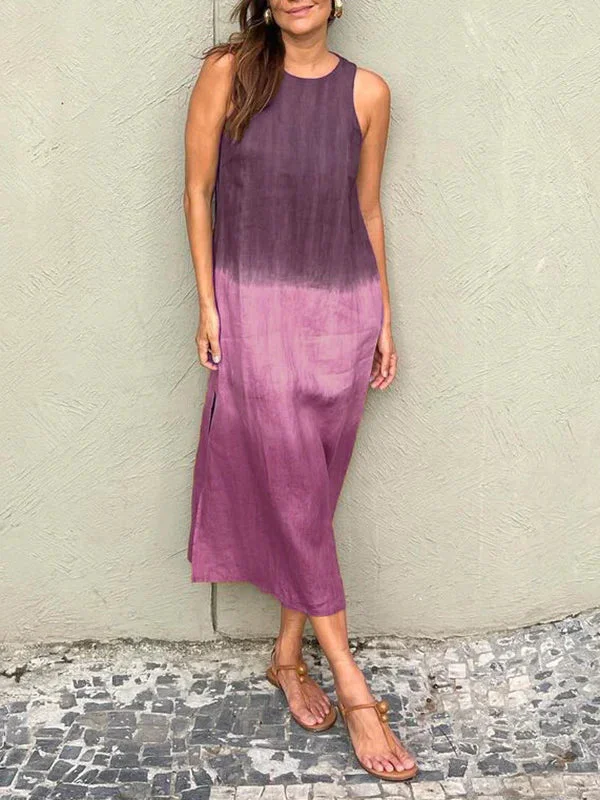 Kyline - Lässiges Maxikleid aus Baumwolle und Leinen